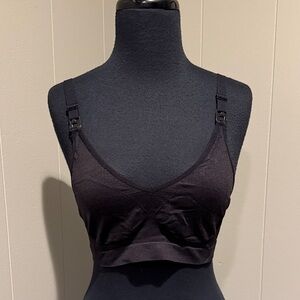 E Basics Medium Sporty Casual Classic Black Women's Bra Stretch